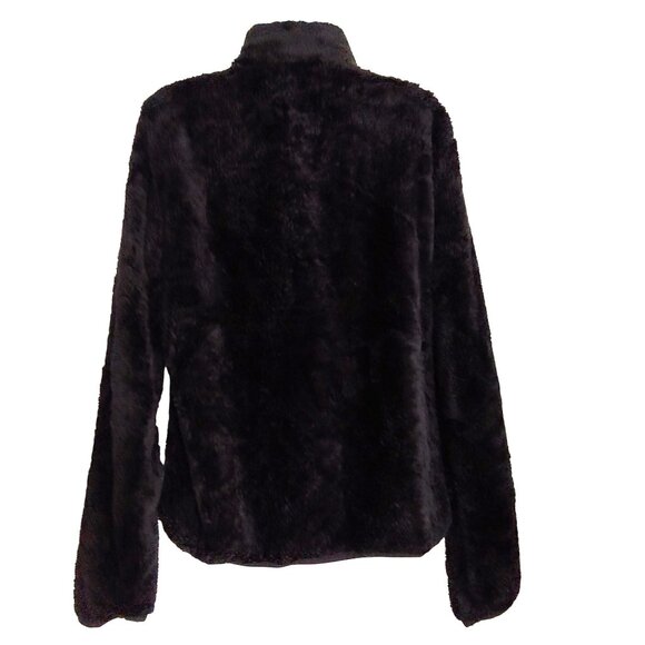 Lilly Pulitzer Skipper Black Sherpa Half Zip Pullover Plush Soft Cozy L - Picture 2 of 14